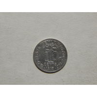 Цейлон 10 центов 1913г
