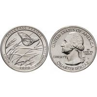 25 центов США 2020   Заповедник Толлграсс-Прери (Канзас) Двор D