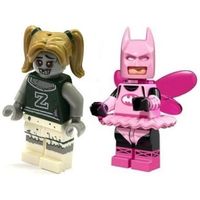 Минифигурки Лего: Розовый Бэтмен-фея + Зомби Чирлидер (Minifigures Lego Batman Movie: Fairy Princess Batman Pink + Zombie Cheerleader). (возможен обмен)