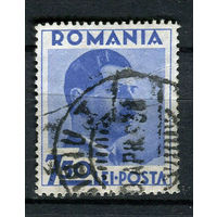 Королевство Румыния - 1935/1940 - Король Кароль II 7,5L - [Mi.499] - 1 марка. Гашеная.  (Лот 113AB)