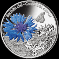 Василек синий 10 рублей 2012 год