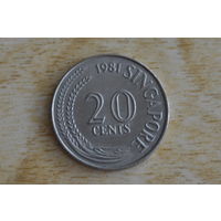 Сингапур 20 центов 1981