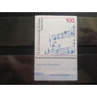 Германия 1996 ноты, автограф Баха** Михель-1,2 евро