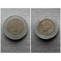 Турция 1 лира 2005/биметалл