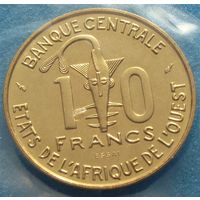 Западная Африка. 10 франков 1981 года  KM#10  ESSAI  Тираж: 1.950 шт