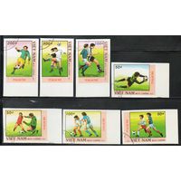 Спорт Футбол Вьетнам 1989 год  б/з серия из 7 марок
