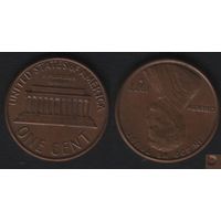 США km201 1 цент 1977 год (D) (f