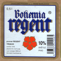 Этикетка пива Bohemia Regent Е391