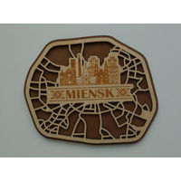 Деревянная карта Минска