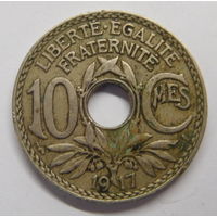 Франция 10 сантимов 1917 г