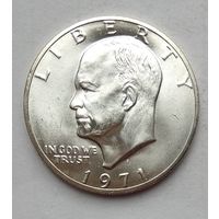 США 1 доллар 1971 г. Эйзенхауэр. Серебряный доллар