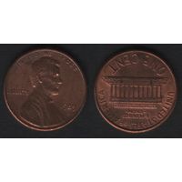 США km201b 1 цент 1989 год (D) (f0