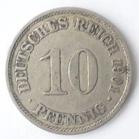 Германия 10 пфеннигов, 1901 (3-11-161)