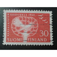 Финляндия 1960 птица на дереве