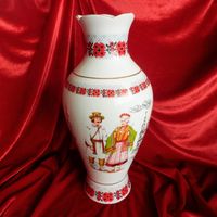 Ваза цветочная Скарбница Белорусский мотив, Добруш, 37,5 см - Новая