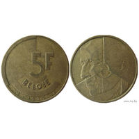 Бельгия, 5 франков 1986 BELGIE