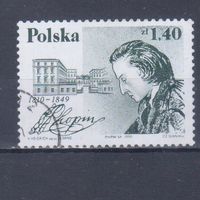 [2330] Польша 1999. Культура.Искусство.Музыка.Шопен. Одиночный выпуск. Гашеная марка.