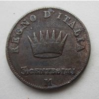 Италия 3 чентезимо 1810    .40-195