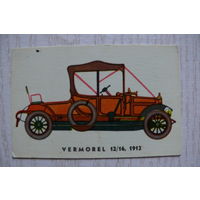 Календарик, 1984, Автомобиль Vermorel 12/16 1912г., из серии "Ретро-автомобили" (изд. Литва).