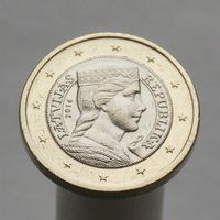 Латвия 1 евро 2014