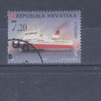 [832] Хорватия 1998. Корабль. Гашеная марка.