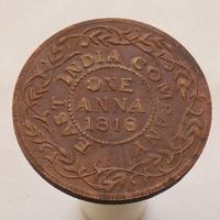 Индия Британская Ост-Индская компания жетон иммитация монеты 1 анна 1818