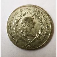 - 20 Крейцеров- 1764 год.. Германия - Бранденбург-Ансбах - РЕДКИЙ ТИП - выпускался 1 год СЕРЕБРО. неплхое состоянияе для данного типа монеты..