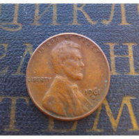 1 цент 1961 (D) США #01