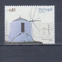[60] Португалия,Азоры 2007. Ветряная мельница. Гашеная марка.