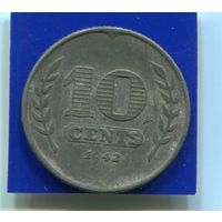 Нидерланды 10 центов 1942 , цинк