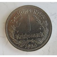 Германия 1 марка 1934 J рейхсмарка .RS-.46