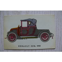 Календарик, 1984, Автомобиль Renault 12/16 1910г., из серии "Ретро-автомобили" (изд. Литва).