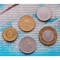 Королевство Бахрейн набор монет 5, 10, 25, 50, 100 филсов. Пальма. Весенняя распродажа!