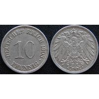 YS: Германия, Рейх, 10 пфеннигов 1903A, KM# 12