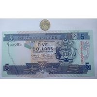 Werty71 Соломоновы острова 5 долларов 2008 UNC банкнота
