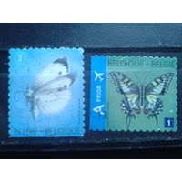 Бельгия 2012 Бабочки Полная серия Михель-3,3 евро гаш
