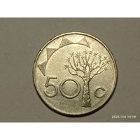 Намибия 50 центов 1993 года . С рубля