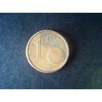 Монеты.Европа.Литва 1 Евро цент 2015.