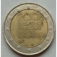 Франция 2 евро 2008 г. Председательство Франции в Европейском союзе