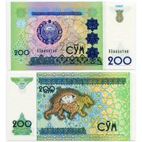 Узбекистан. 200 сум (образца 1997 года, P80, UNC) [серия BG]