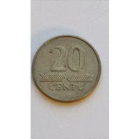 Литва. 20 центов 2008 года.