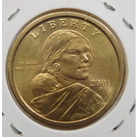 США 1 доллар 2001 Парящий орёл Сакагавея Индианка двор Р