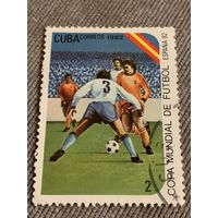 Куба 1982. Чемпионат мира по футболу Испания-82. Марка из серии