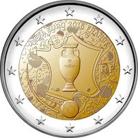 2 евро 2016 Франция Чемпионат Европы по футболу UNC из ролла