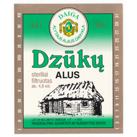 Этикетка пива Dzuku Прибалтика Ф022