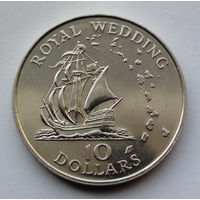 Восточные Карибские штаты 10 долларов. 1981. Свадьба Принца Чарльза и Леди Дианы