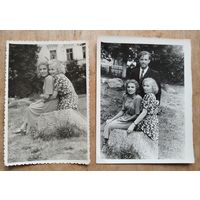 Фотосессия двух девушек 1950-х. 3 откр. 7.5х11.5 и 9х14 см. Цена за все.