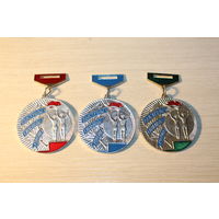 Спортивные медали времён СССР, алюминий, 3 шт.