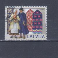 [1988] Латвия 2003. Культура.Костюмы. Одиночный выпуск.Гашеная марка.