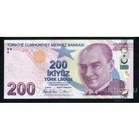 Турция 200 лир образца 2009 года (2023 год). Состояние UNC!